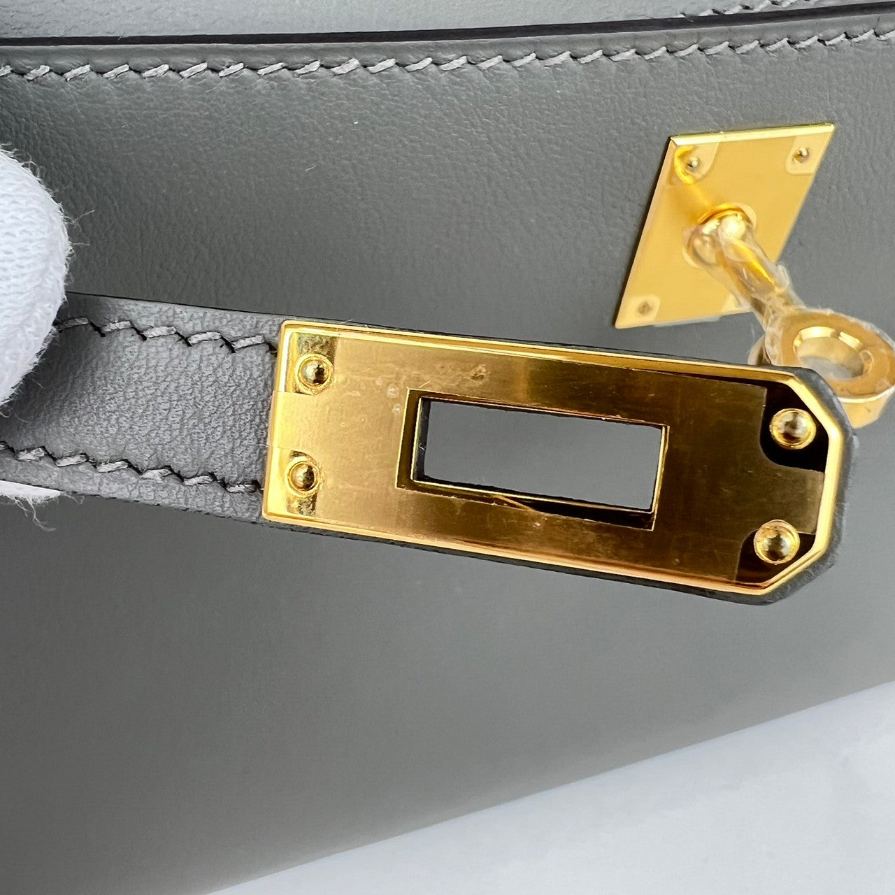 新品 HERMES ポシェットケリー グリスメイヤー スイフト ゴールド U刻