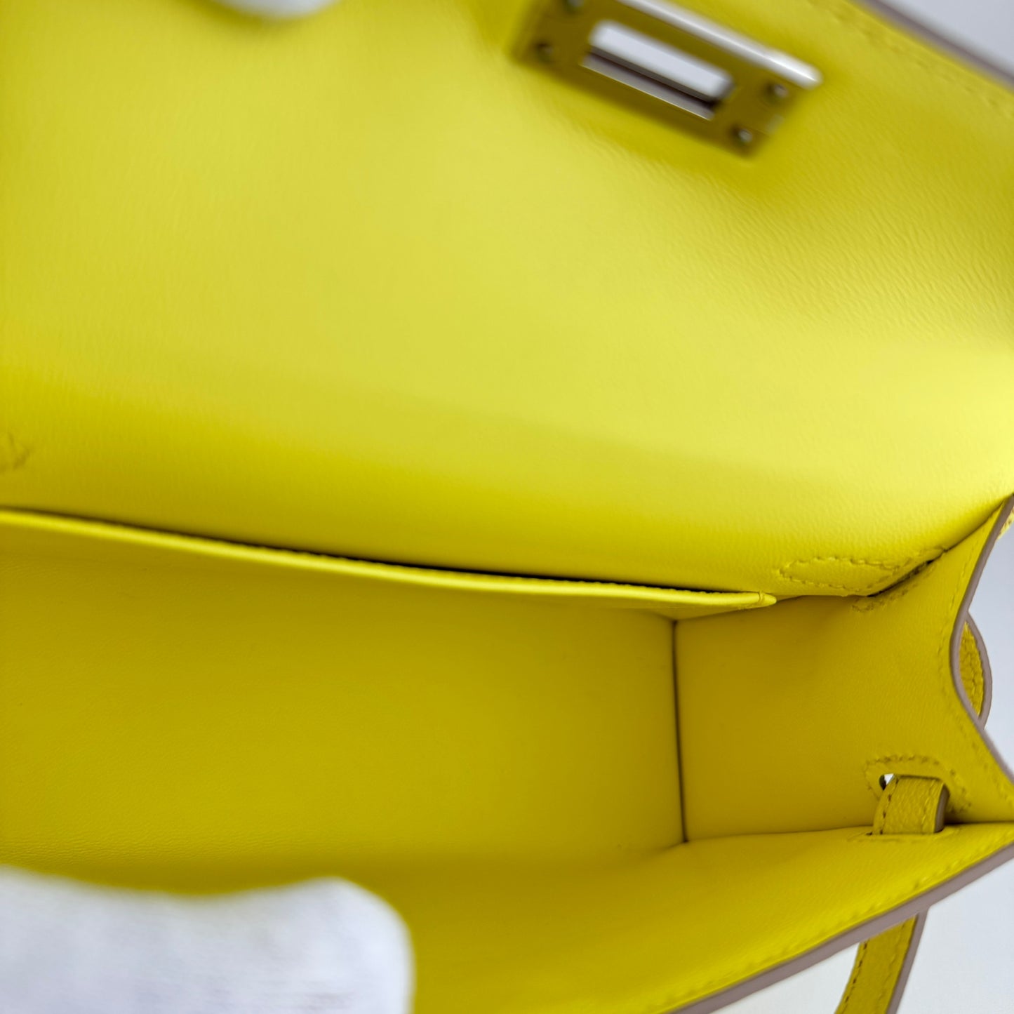 Mini kelly ミニケリー Limoncello リモンチェッロ PHW シルバー金具 Chevre シェーブル Stamp-B B刻印