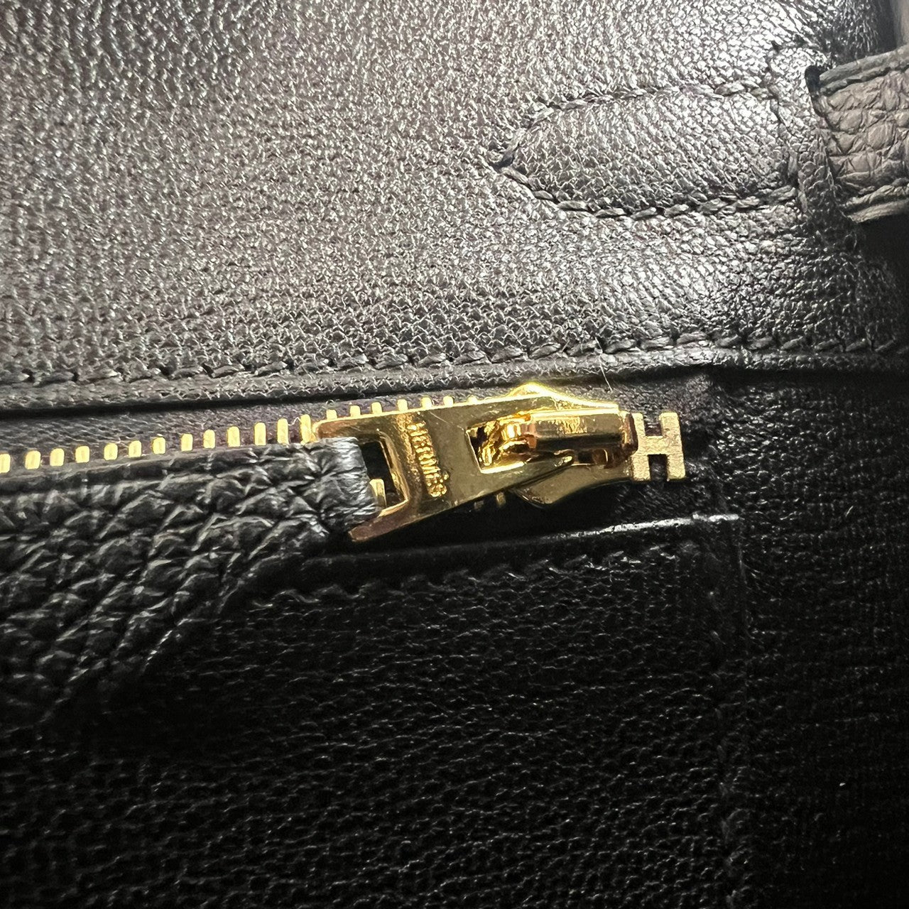 Birkin25 バーキン25 Black ブラック GHW ゴールド金具 W刻印 Togo トゴ