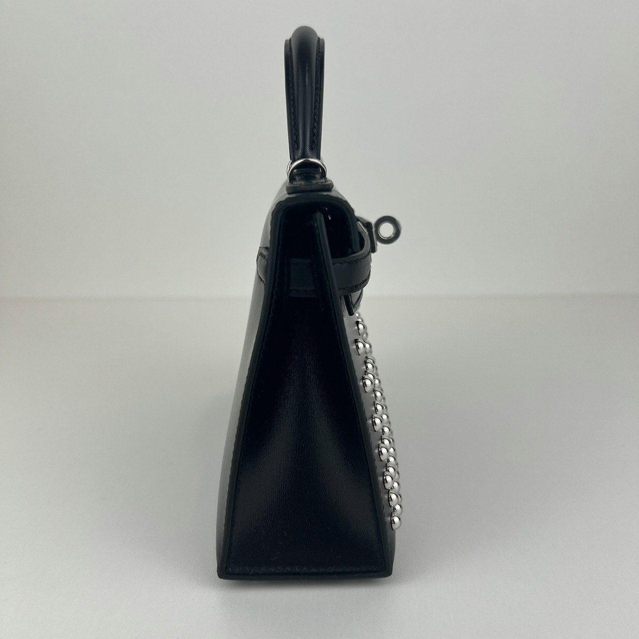 Mini kelly cloute ミニケリークローテ Black ブラック Box calf ボックスカーフ PHW シルバー金具 Stamp-B B刻印