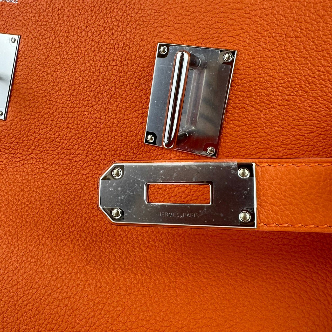 Kelly42 maxi ケリー42 マキシ Orange オレンジ PHW シルバー金具 Togo トゴ シルバー金具 Stamp-W W刻印