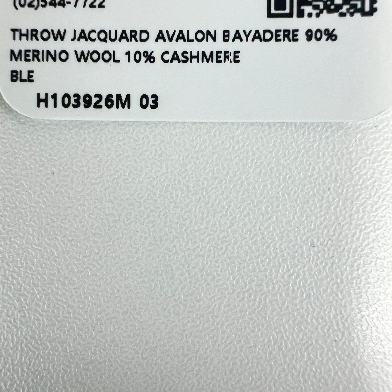 Plaid jacquard avalon bayadere プレード ジャカード ブレ カシミア ブランケット