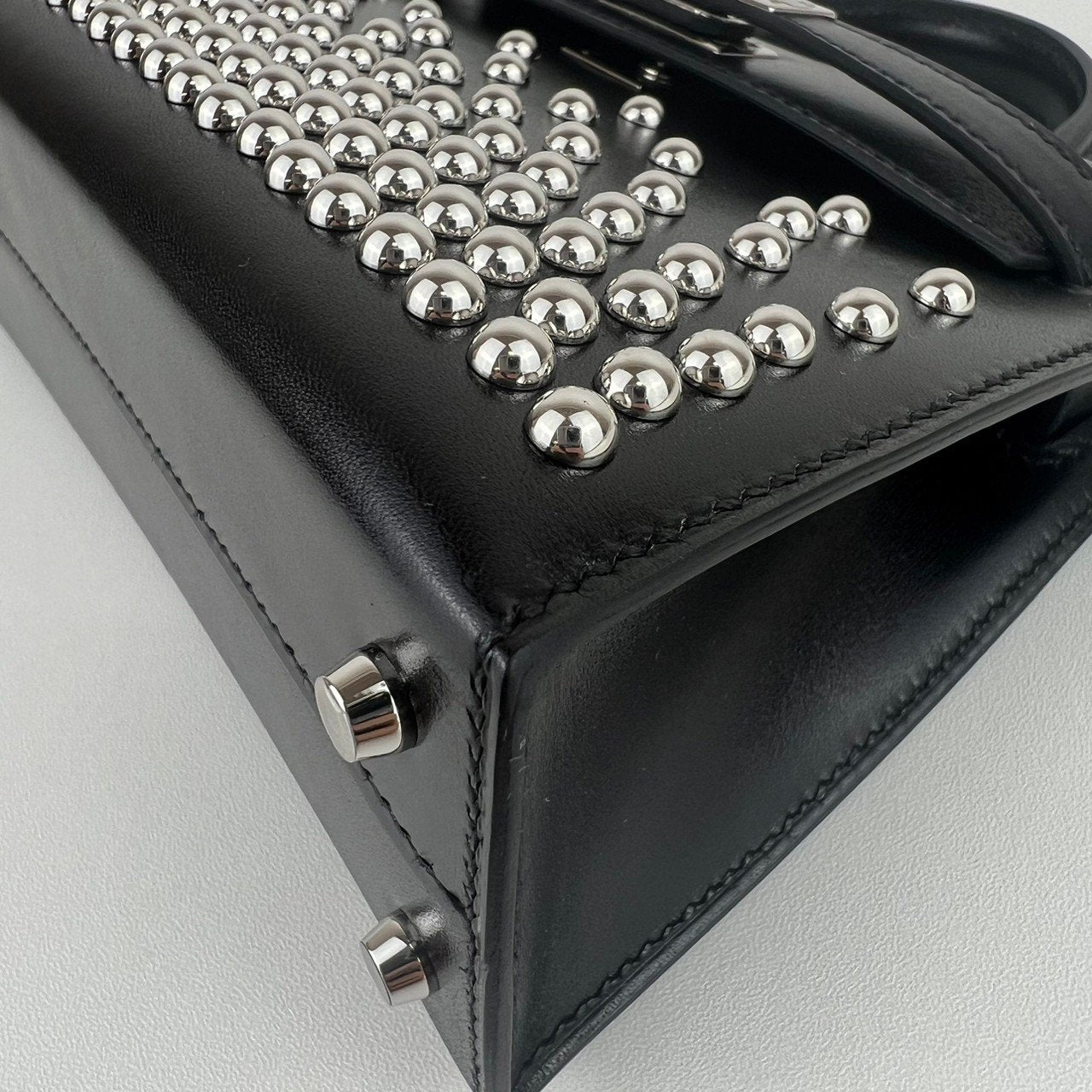 Mini Kelly Cloute ミニケリークローテ Black ブラック PHW シルバー金具 Boxcalf ボックスカーフ Stamp-W W刻印