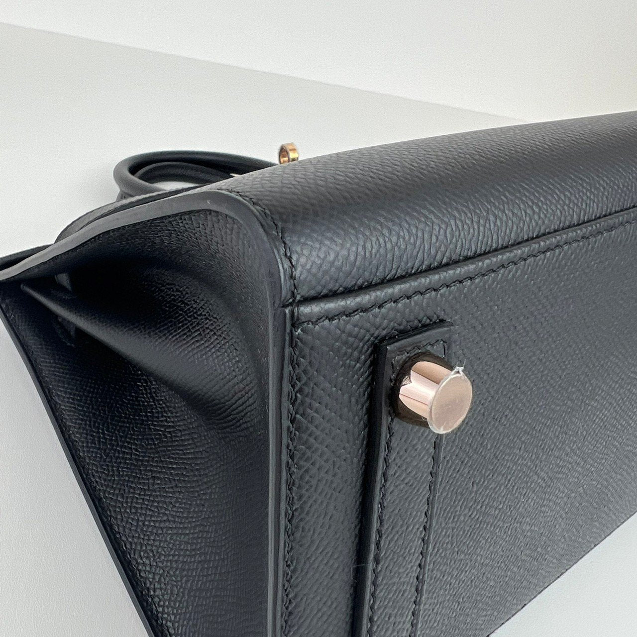 Birkin25 Sellier バーキン25 セリエ Black ブラック Epsom エプソン RGHW ローズゴールド金具 Stamp-U U刻印
