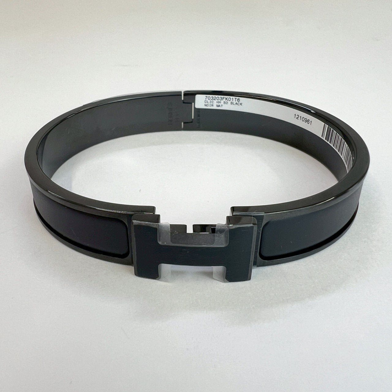 Clic HH so black T6 クリックHHソーブラックブレスレット メタリック仕上げ so black ソーブラック