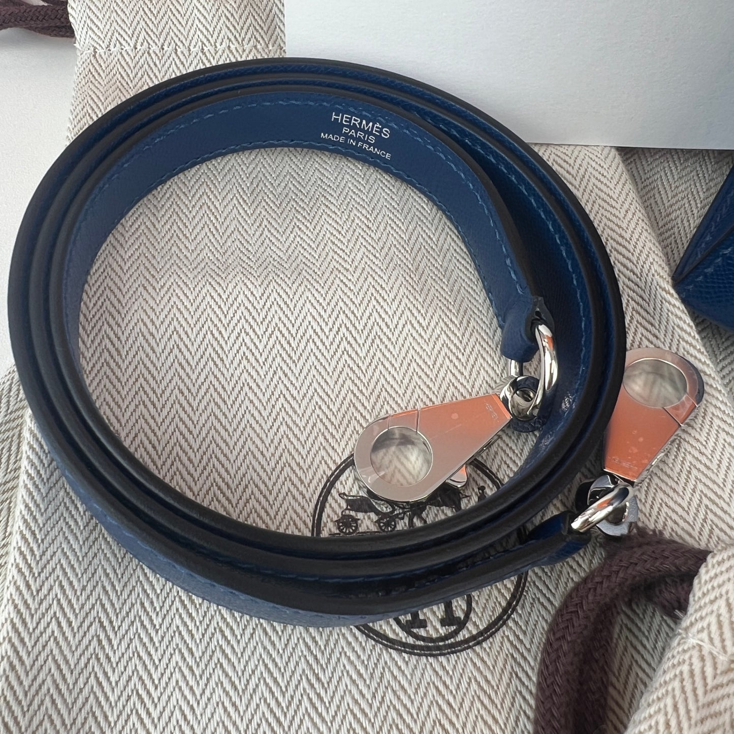 Hermès エルメス Kelly25 ケリー25 Stamp-W W刻印 Madame/Crocodile マダム/クロコダイル Deep blue ディープブルー PHW シルバー金具
