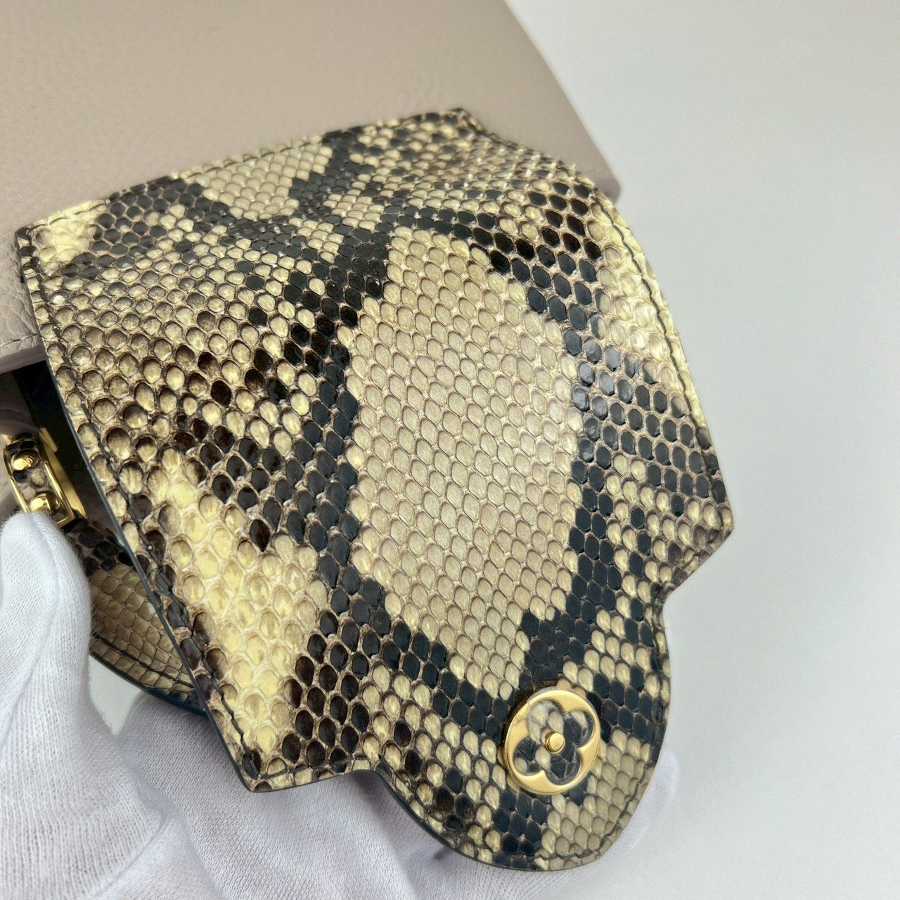 Capucines mini カプシーヌ ミニ galet ガレ Tauillon Leather トリヨンレザー Python パイソン N81258