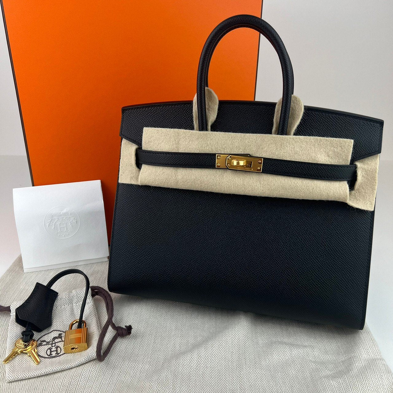 Birkin25 Sellier バーキン25 セリエ Black ブラック GHW ゴールド金具 Stamp-W W刻印