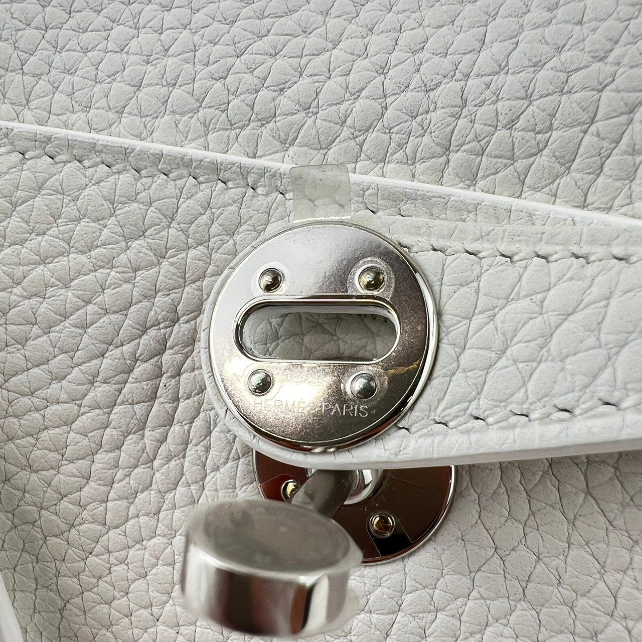 新品未使用 HERMES エルメス Lindy mini リンディミニ New white ニューホワイト PHW シルバー金具 Clemence クレマンス Stamp-B B刻 ショルダーバッグ レディースバッグ