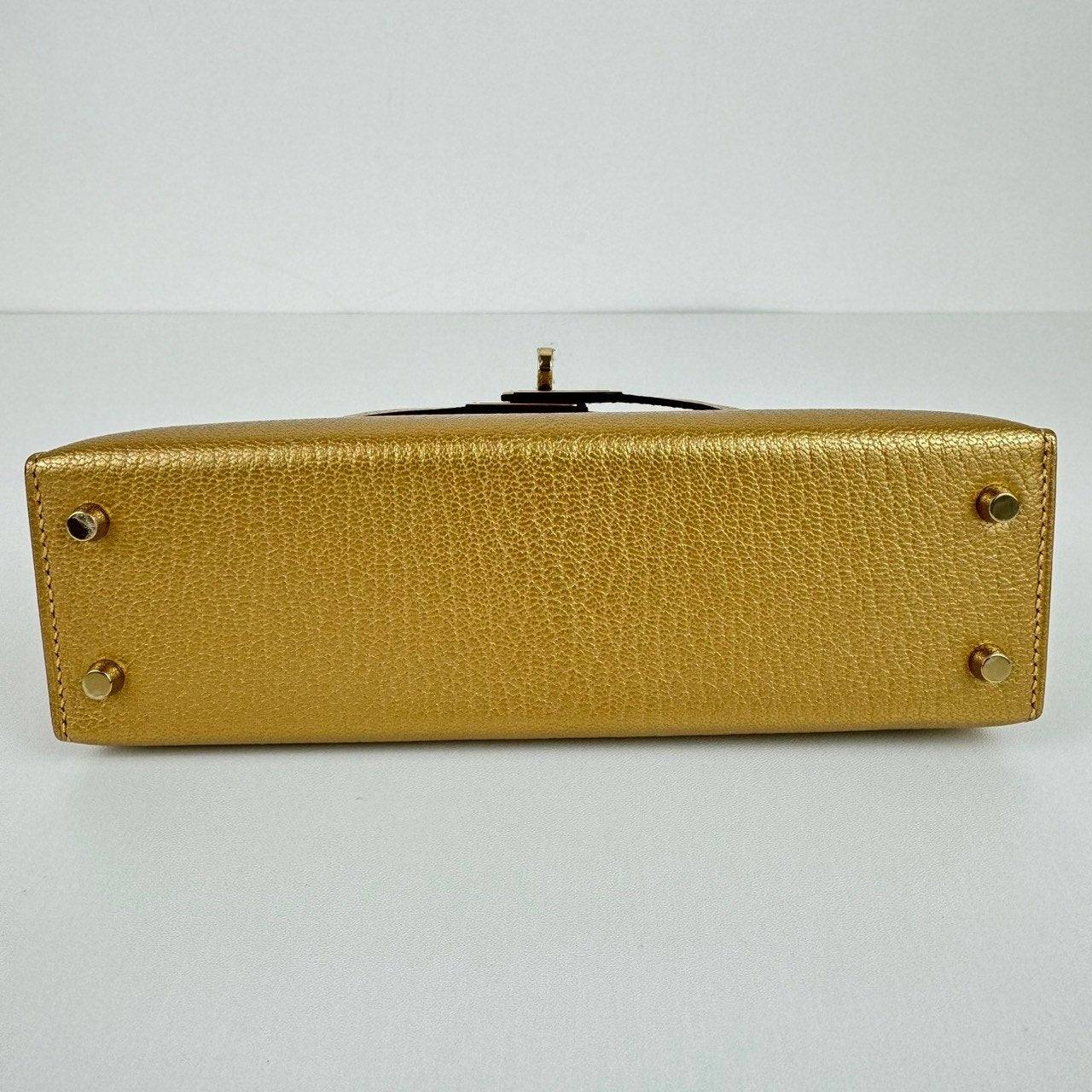Mini kelly ミニケリー Dore ドレ Chevre シェーブル PMBHW シャンパンゴールド金具 Stamp-W W刻印