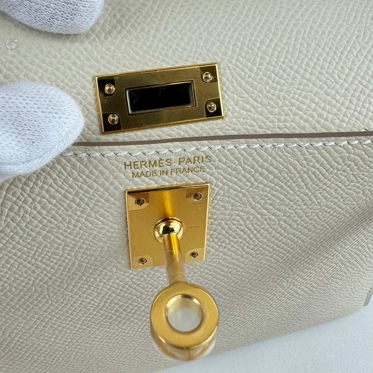 Mini kelly ミニケリー Craie クレ Epsom エプソン GHW ゴールド金具 Stamp-U U刻印
