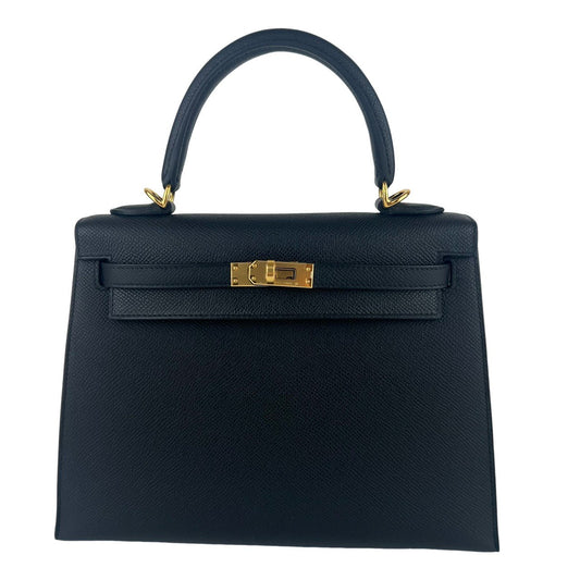 Kelly25 ケリー25 Black ブラック  GHW ゴールド金具 Epsom エプソン Stamp-W W刻印