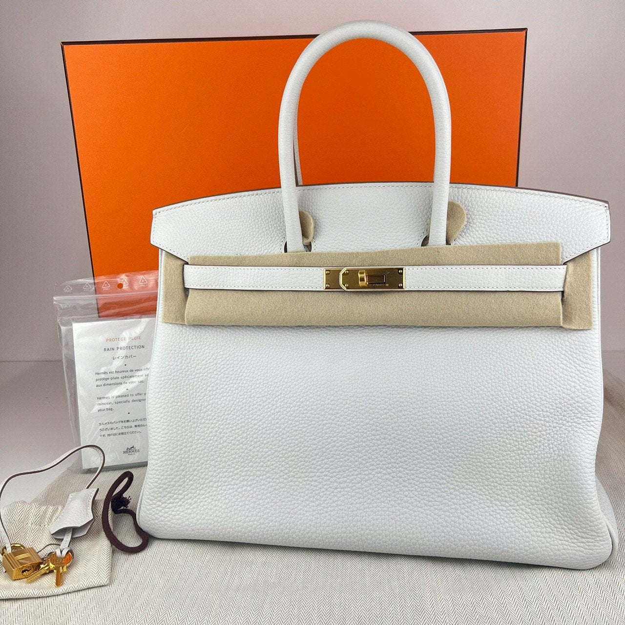 Birkin35 バーキン35 Gris pale グリパール GHW ゴールド金具 Togo トゴ Stamp-B B刻印