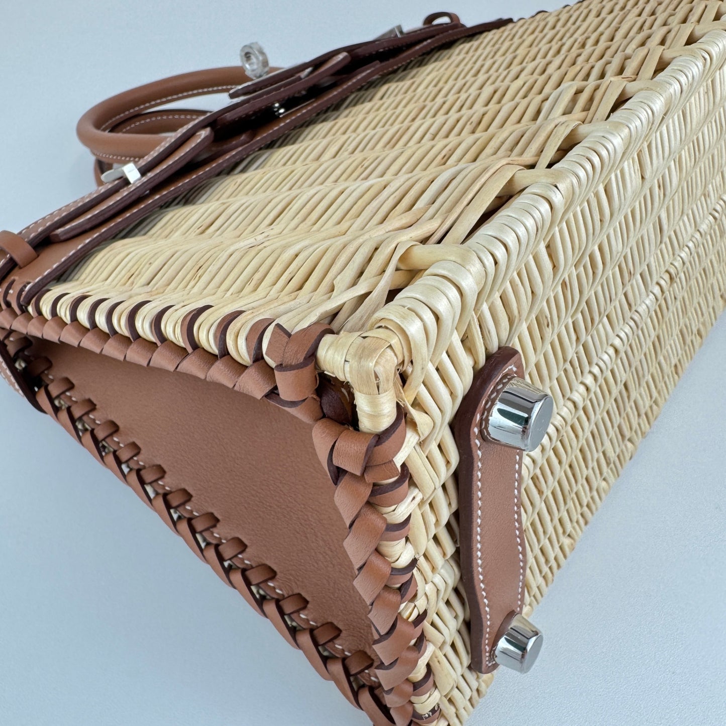 Birkin25 picnic バーキン25ピクニック Gold ゴールド PHW シルバー金具 Swift/Rattan Stamp-B B刻印