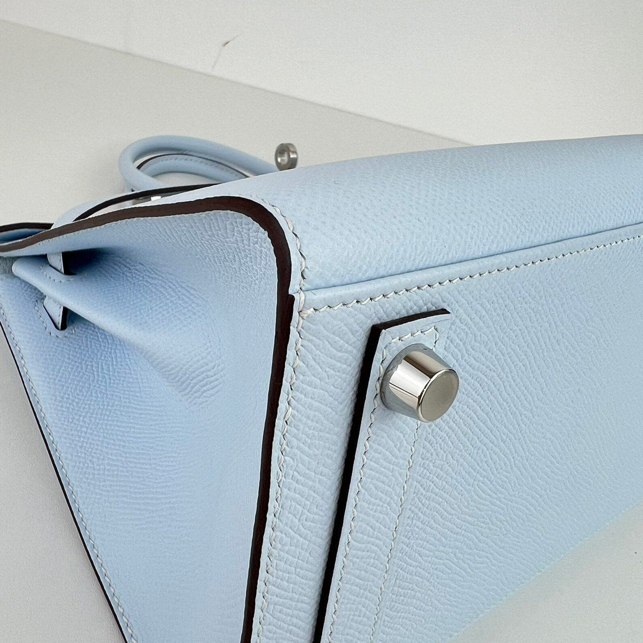 Birkin25 Sellier バーキン25セリエ Blue brume ブルーブリュム PHW シルバー金具 Y刻 Epsom エプソン