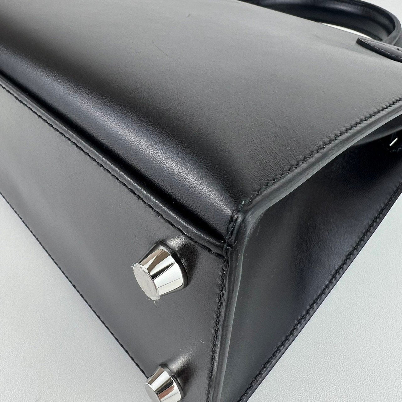Kelly25 ケリー25 Black ブラック Boxcalf ボックスカーフ PHW シルバー金具 Stamp-W W刻印