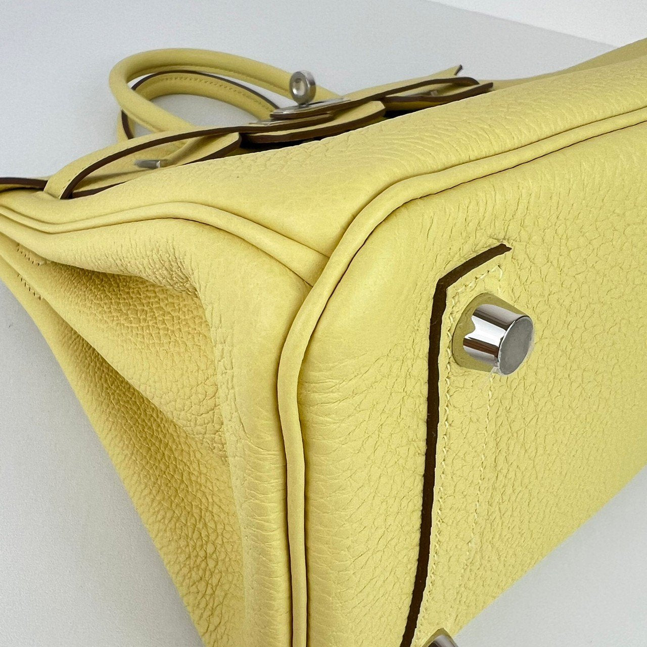 Birkin25 バーキン25 Jaune poussin ジョーヌプッサン PHW シルバー金具 Stamp-W W刻印