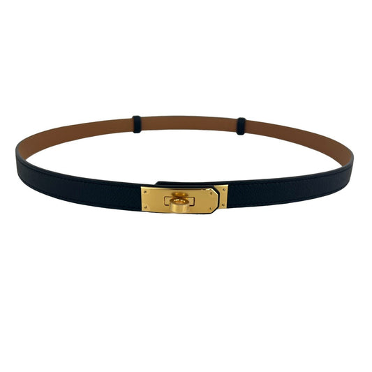 Belt kelly 18 ケリー ベルト18 Epsom エプソン Black ブラック  GHW ゴールド金具 Stamp-W W刻印