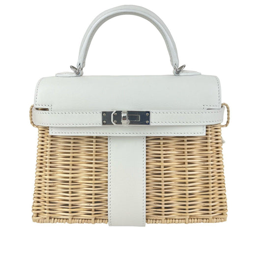 Mini kelly picnic ミニケリーピクニック Blanc ブランク PHW シルバー金具 B刻