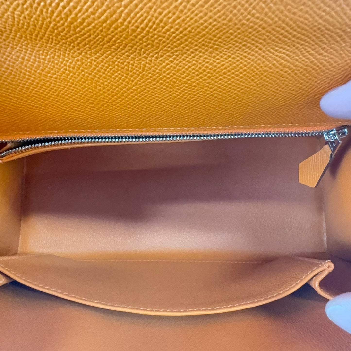 Kelly25 ケリー25 Stamp-W W刻印 Epsom エプソン Orange オレンジ PHW シルバー金具