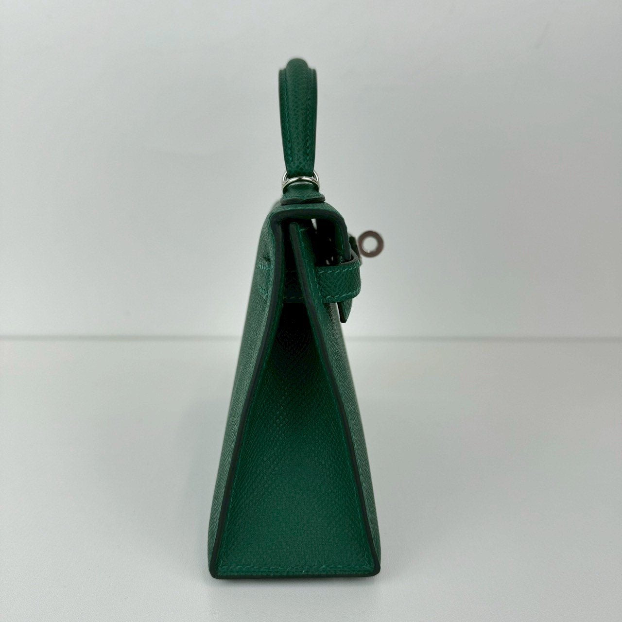 Mini kelly ミニケリー Stamp-W W刻印 Epaom エプソン Vert moyen ヴェールモワイヤン PHW シルバー金具