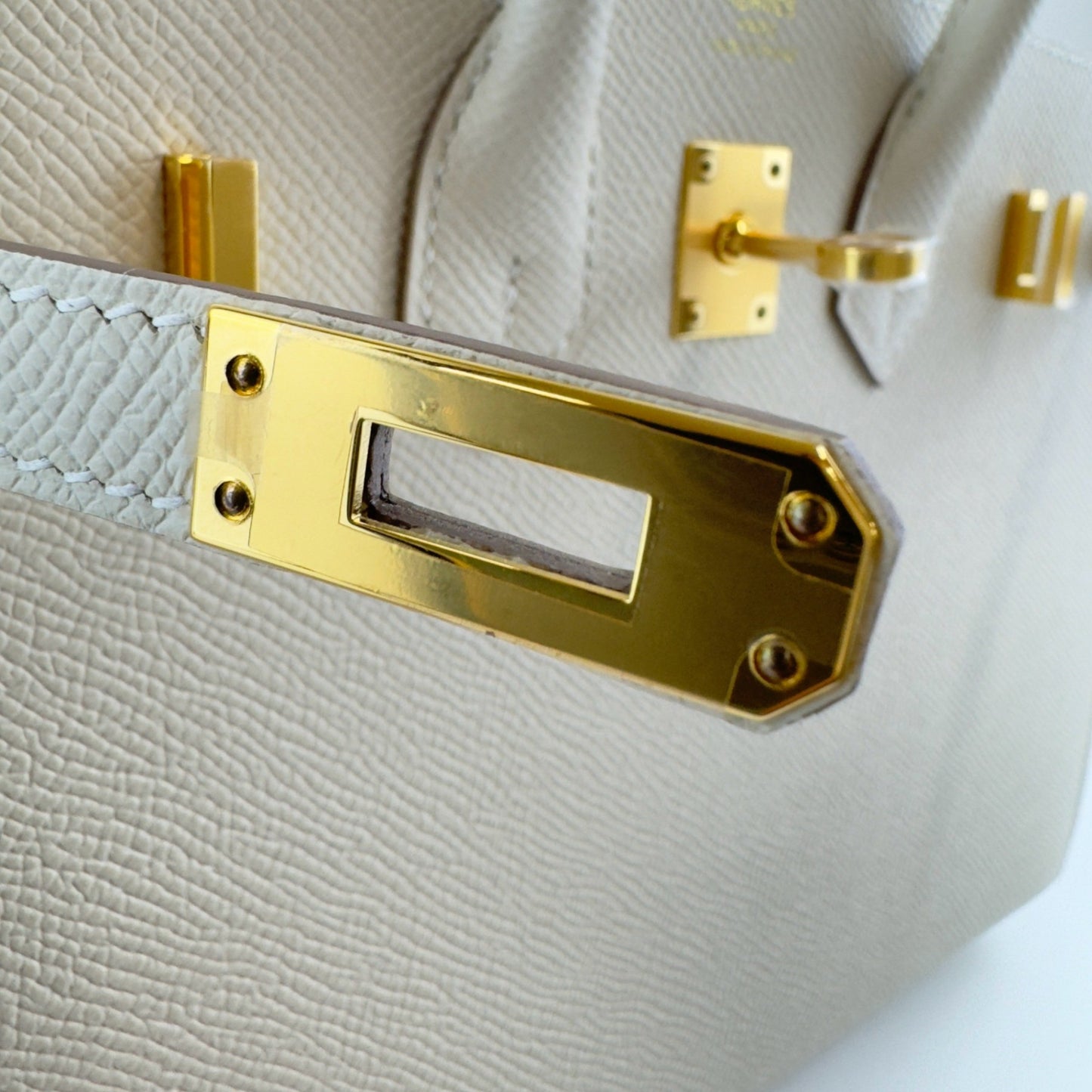 Birkin25 sellier バーキン25 セリエ Craie クレ GHW ゴールド金具 B刻 Epsom エプソン