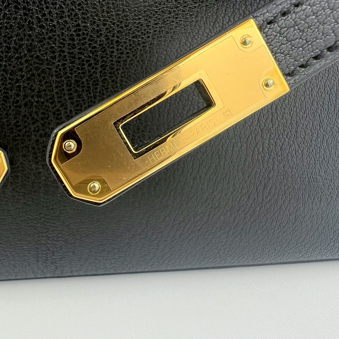Kelly elan ケリーエラン Black ブラック Chevre シェーブル GHW ゴールド金具 Stamp-B B刻印