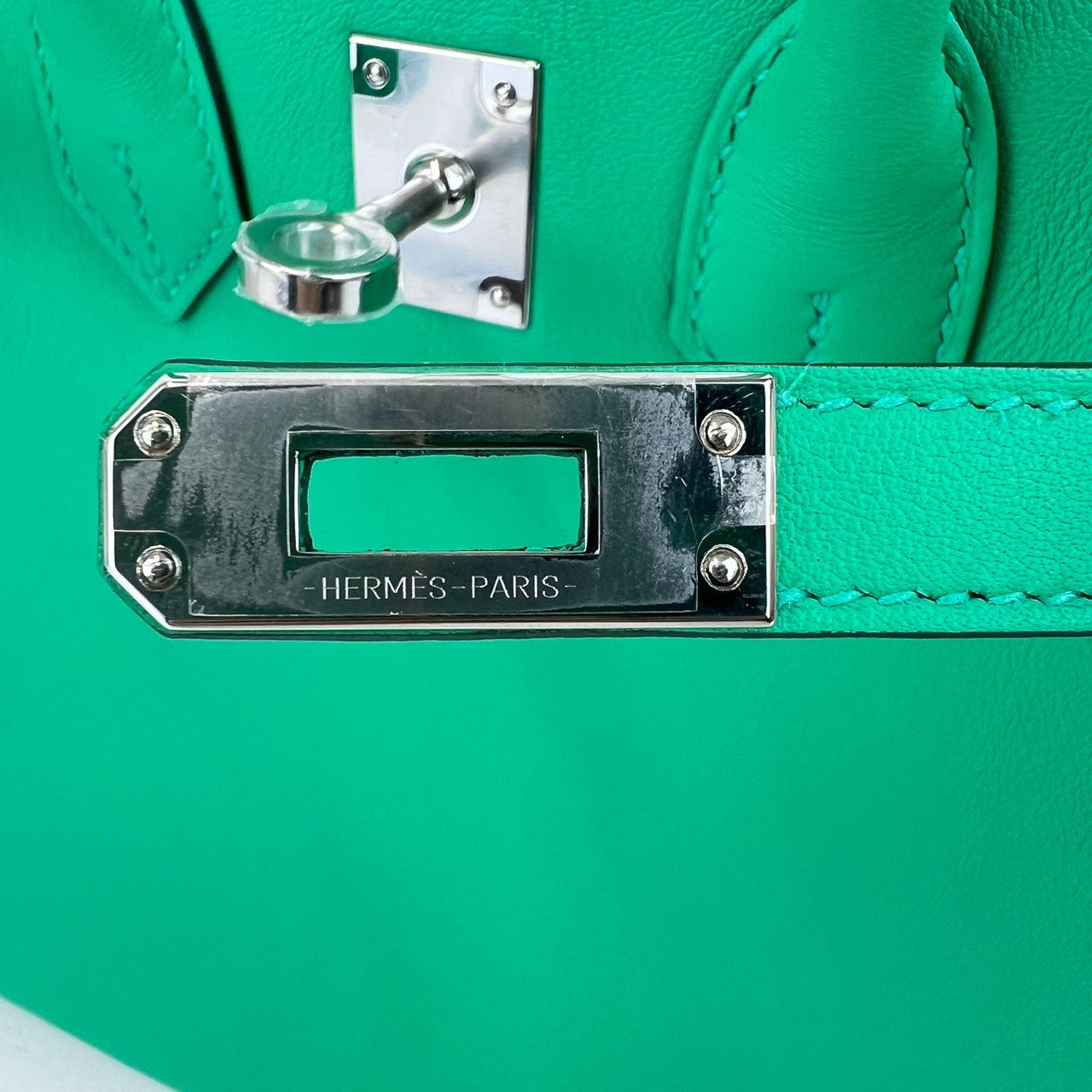 Birkin25 バーキン25 Menthe ミント Swift スイフト PHW シルバー金具 U刻印
