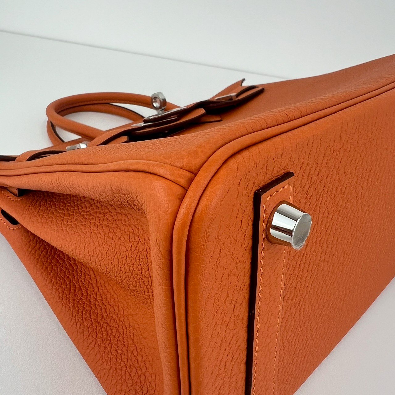 Birkin25 バーキン25 Orange オレンジ PHW シルバー金具 Togo トゴ Stamp-W W刻印