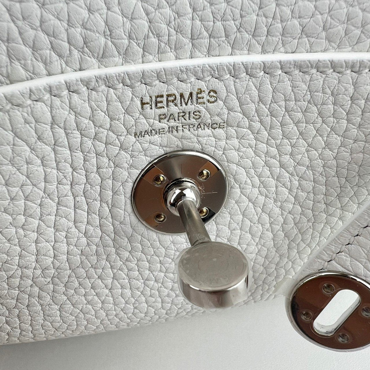 新品未使用 HERMES エルメス Lindy mini リンディミニ New white ニューホワイト PHW シルバー金具 Clemence クレマンス Stamp-B B刻 ショルダーバッグ レディースバッグ
