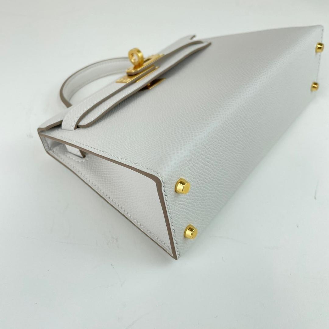 Mini kelly ミニケリー Gray pearl グリパール Epsom エプソン GHW ゴールド金具 B刻