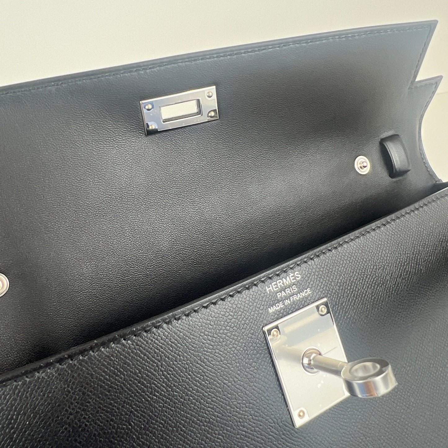 Kelly elan Black ブラック Madame マダム PHW シルバー金具 Stamp-K K刻印