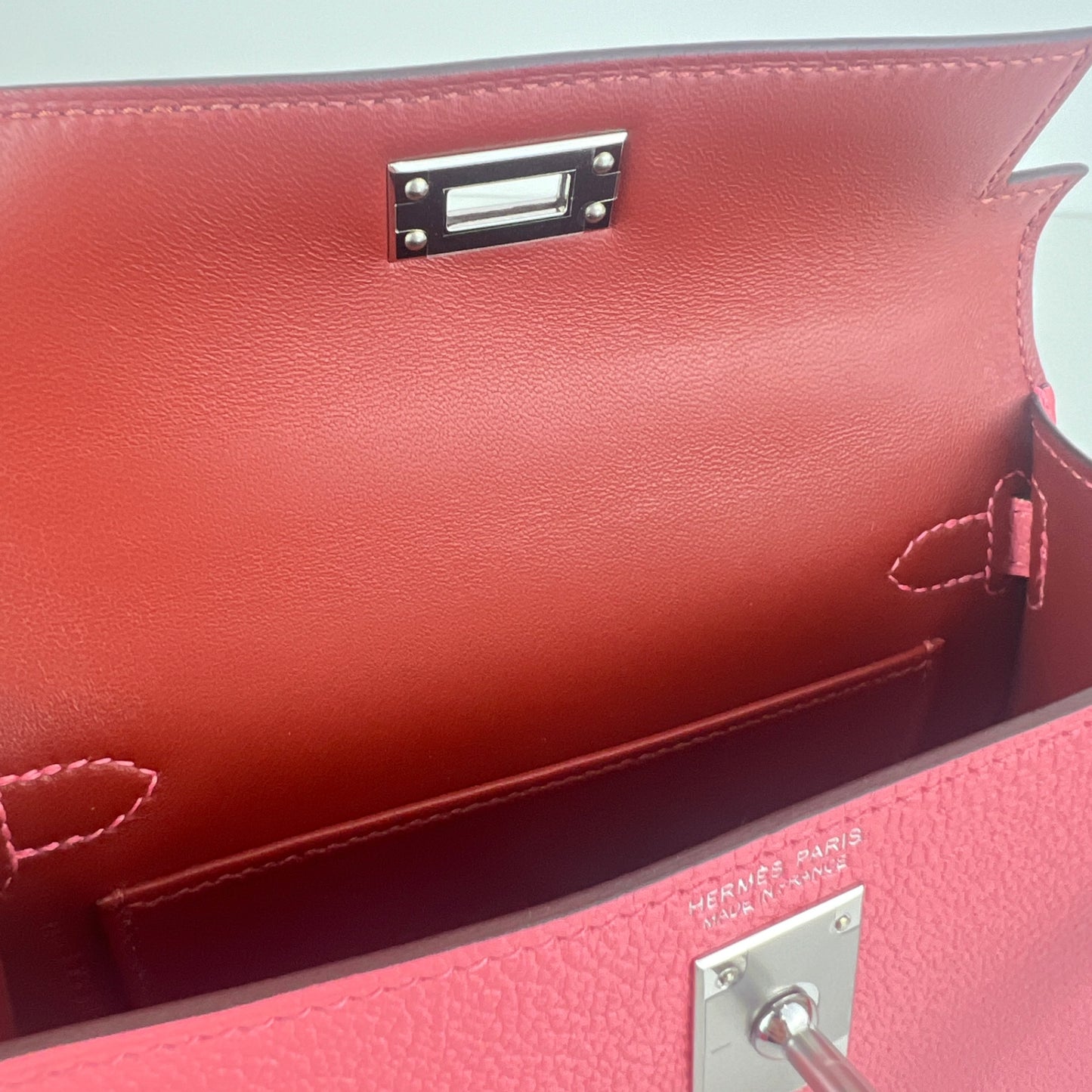 Mini kelly verso ミニケリーヴェルソ Rose ete ローズエテ PHW シルバー金具 Stamp-B B刻
