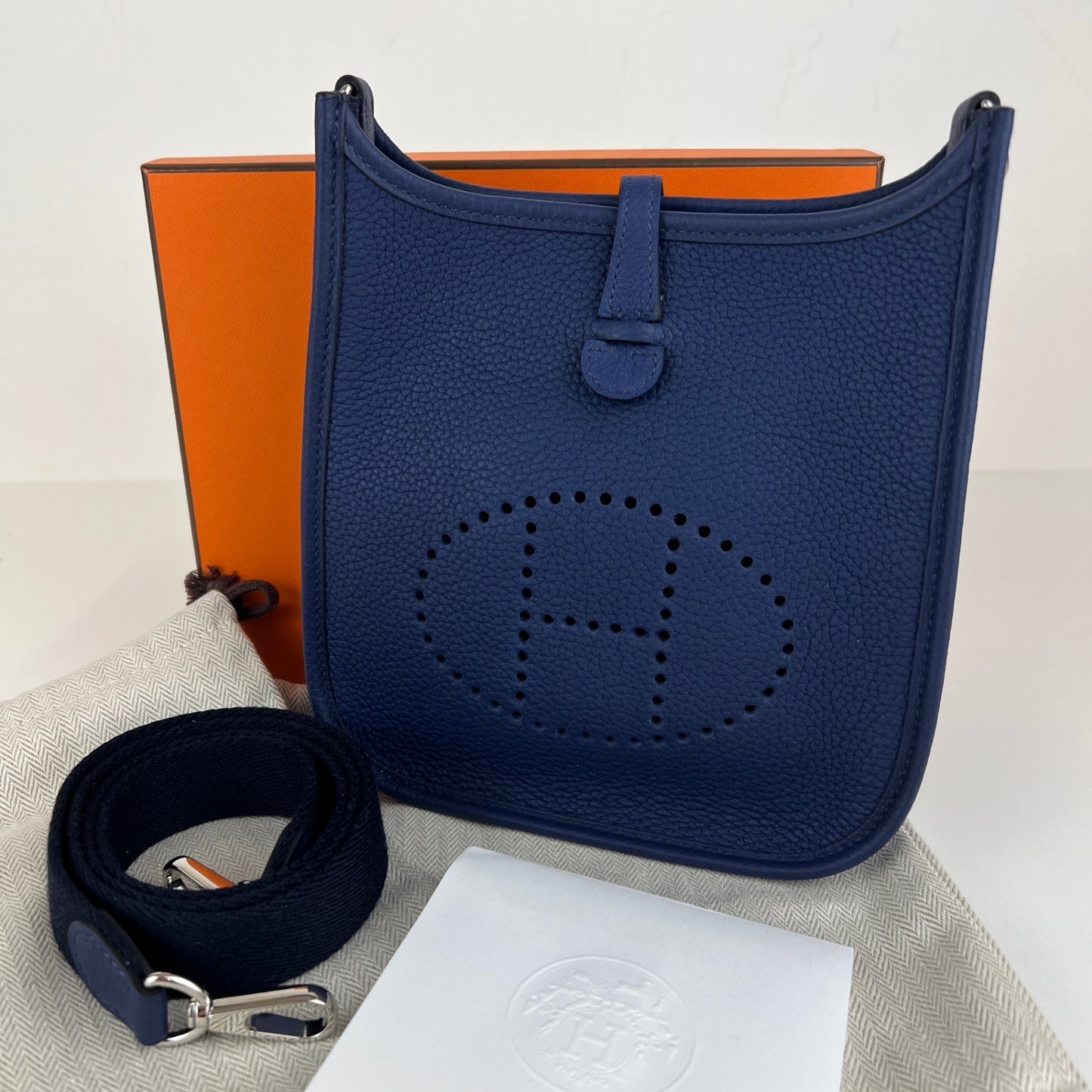Evelyne TPM エブリンTPM Blue Saphir ブルーサフィール Taurillon Clemence トリヨンクレマンス PHW シルバー金具 Stamp-Z Z刻印