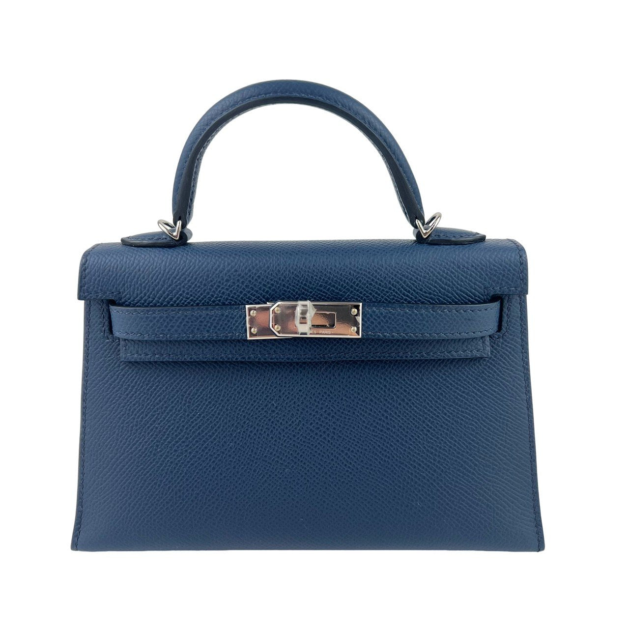 Mini Kelly ミニケリー Bleu de prusse ブルードプリュス PHW シルバー金具 Stamp-B B刻印