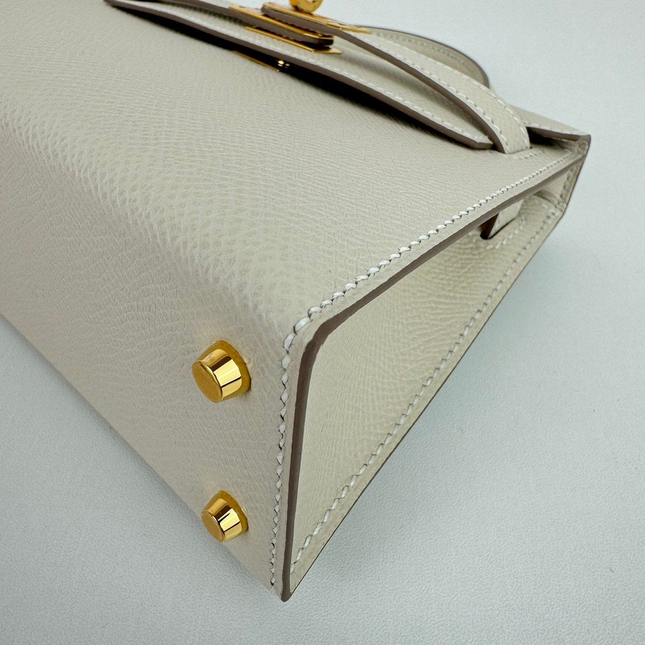Mini kelly ミニケリー Craie クレ ゴールド金具 W刻 ハンドバッグ Epsom エプソン