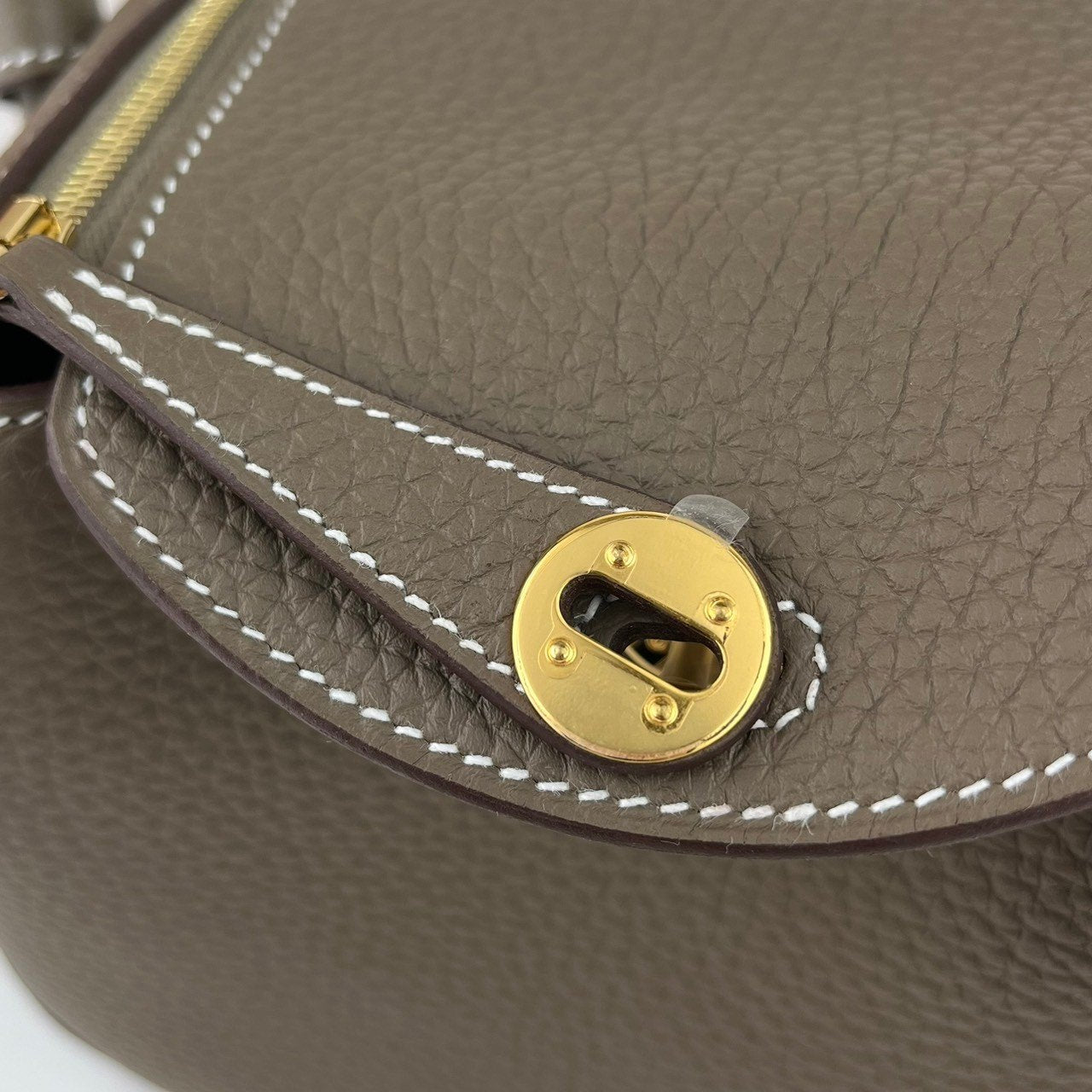 Lindy mini リンディーミニ Etoupe エトープ Taurillon Clemence トリヨンクレマンス GHW ゴールド金具 W刻