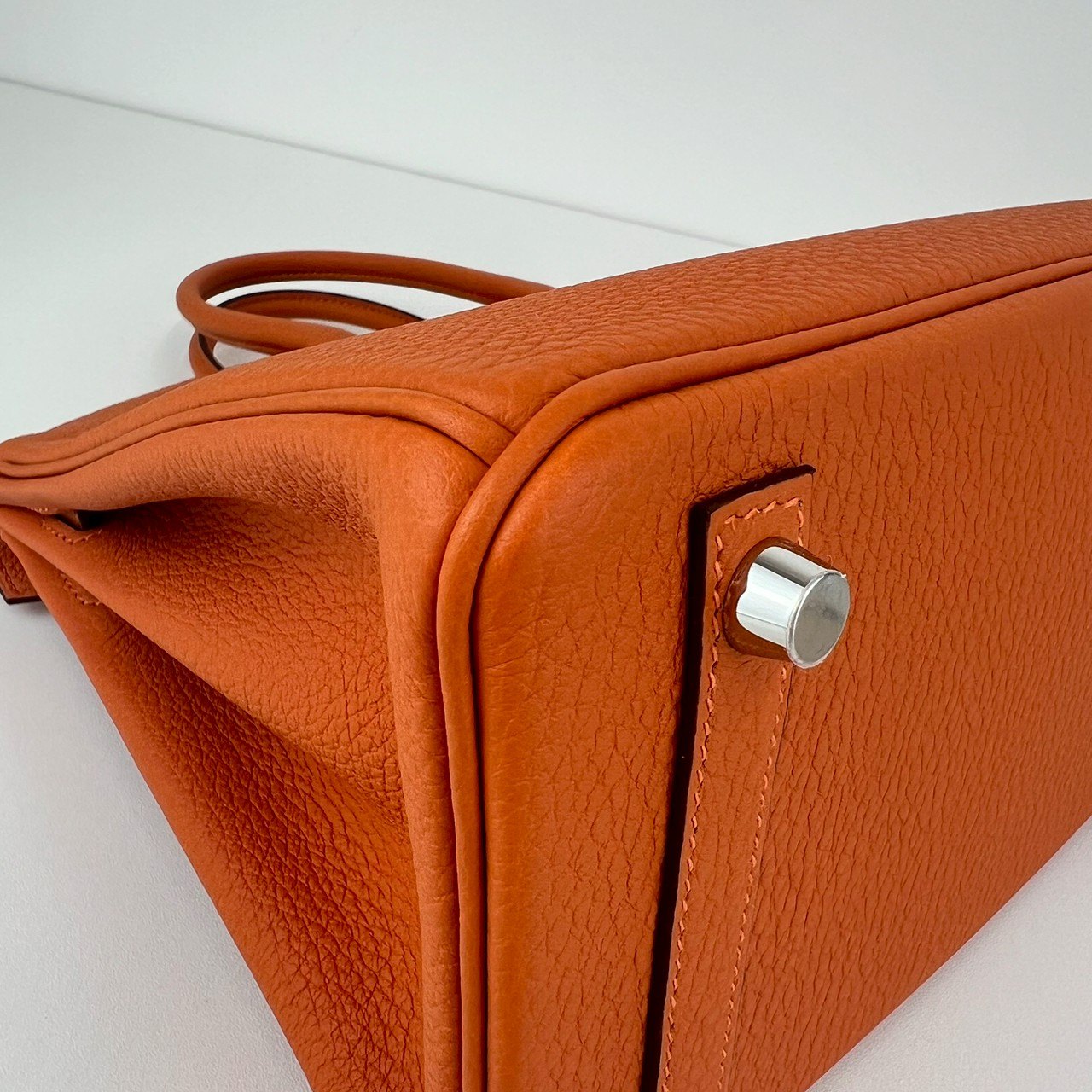 Birkin25 バーキン25 Orange オレンジ PHW シルバー金具 Togo トゴ Stamp-W W刻印