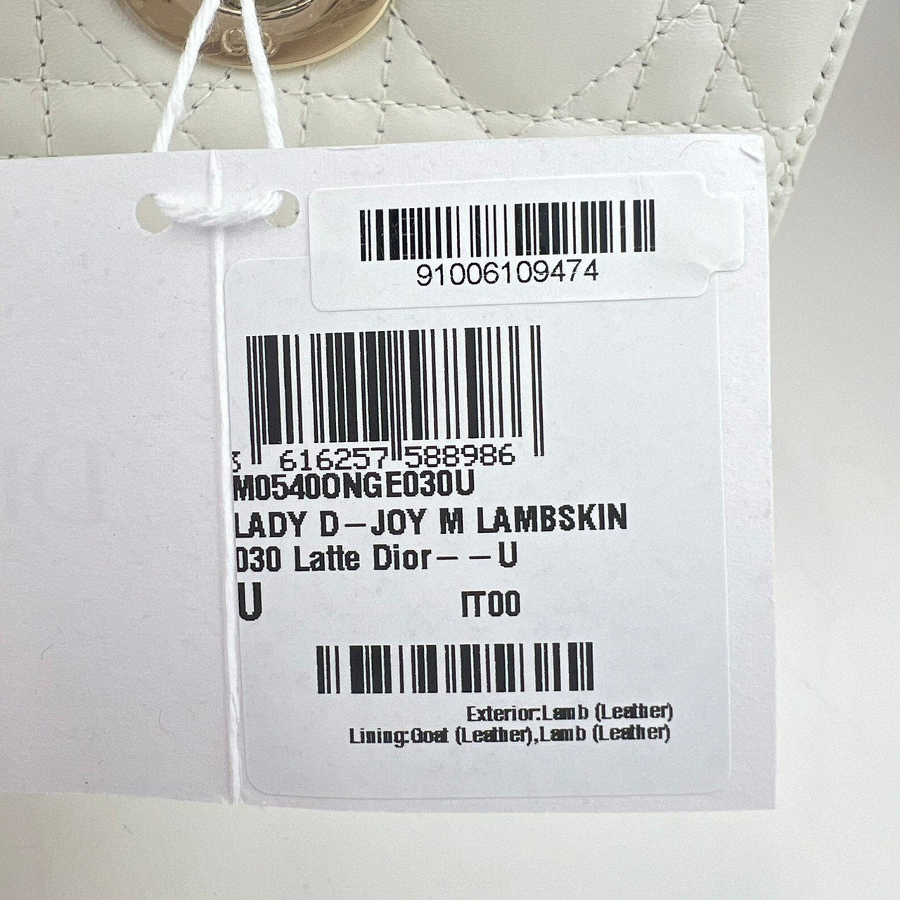 Lady D-Joy ミディアム レディ ディージョイ ラテカラー(ホワイト) ゴールド金具 M0540ONGE_M030