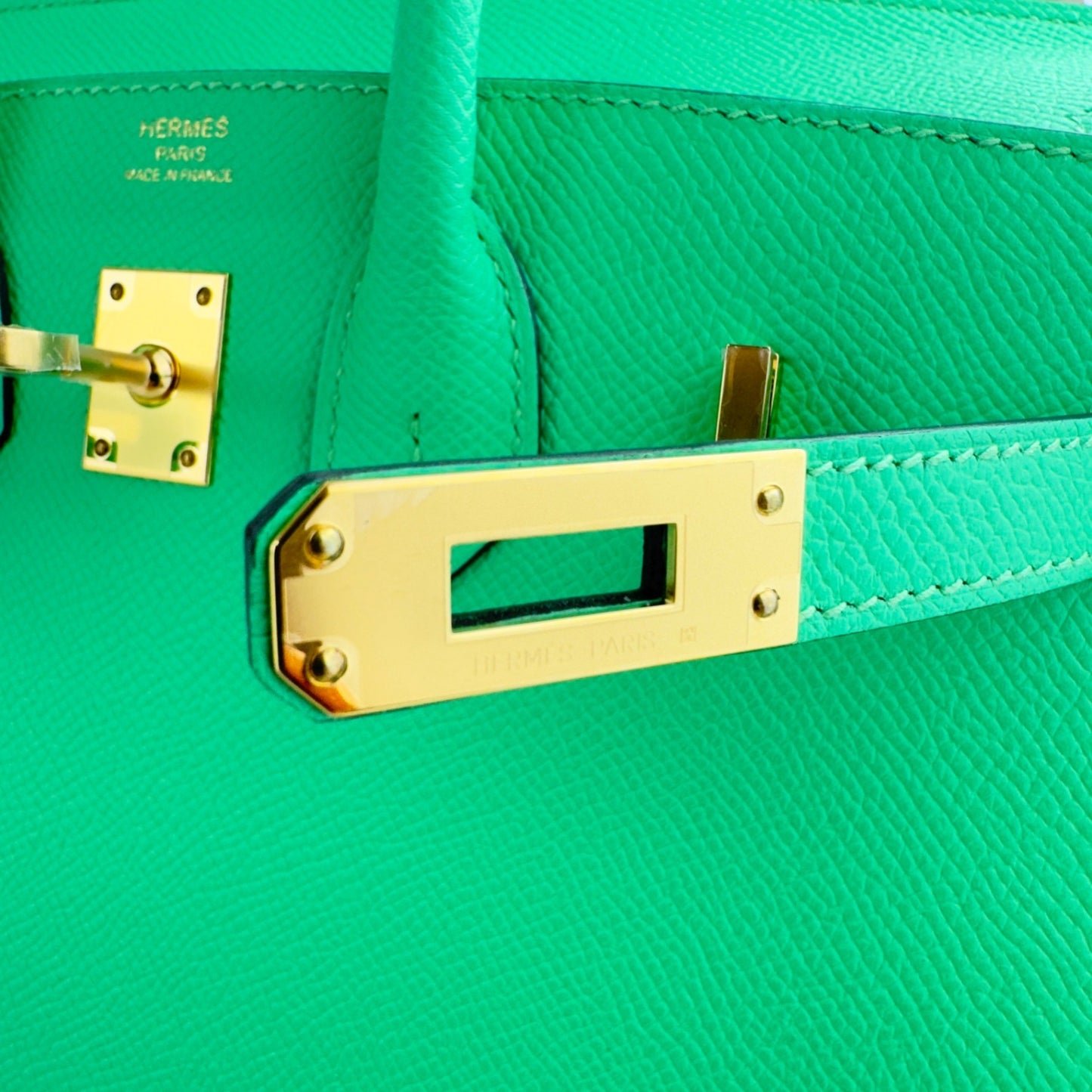 Birkin25 sellier バーキン25 セリエ Vert comic ヴェールコミック GHW ゴールド金具 W刻 Epsom エプソン