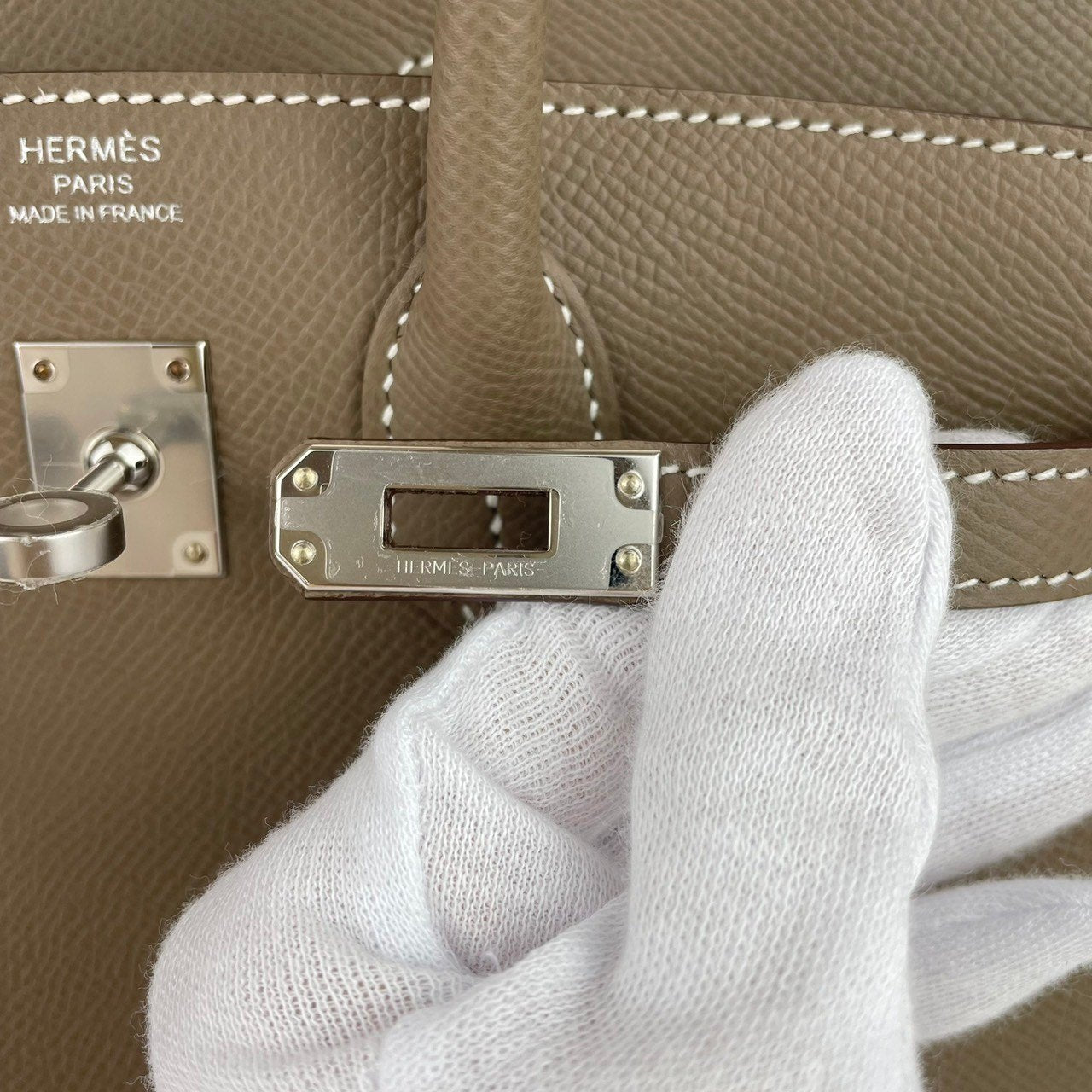 新品 HERMES エルメス Birkin25 バーキン25セリエ Etoupe エトープ PHW シルバー金具 Epsom エプソン W刻印