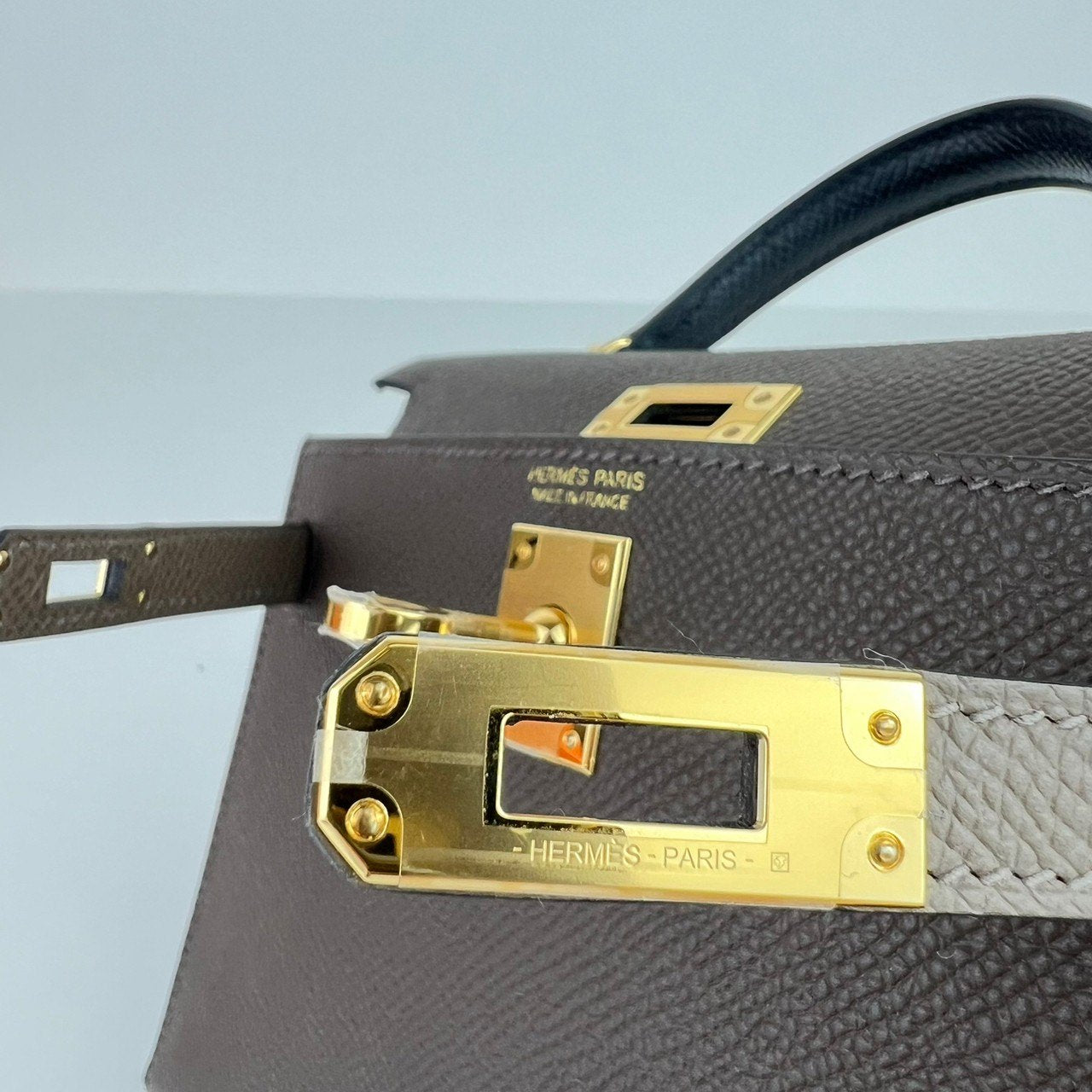Mini kelly Tricolor ミニケリー トリコロール Ecorce/Etoupe/Black エコルセ/エトープ/ブラック Epsom エプソン GHW ゴールド金具