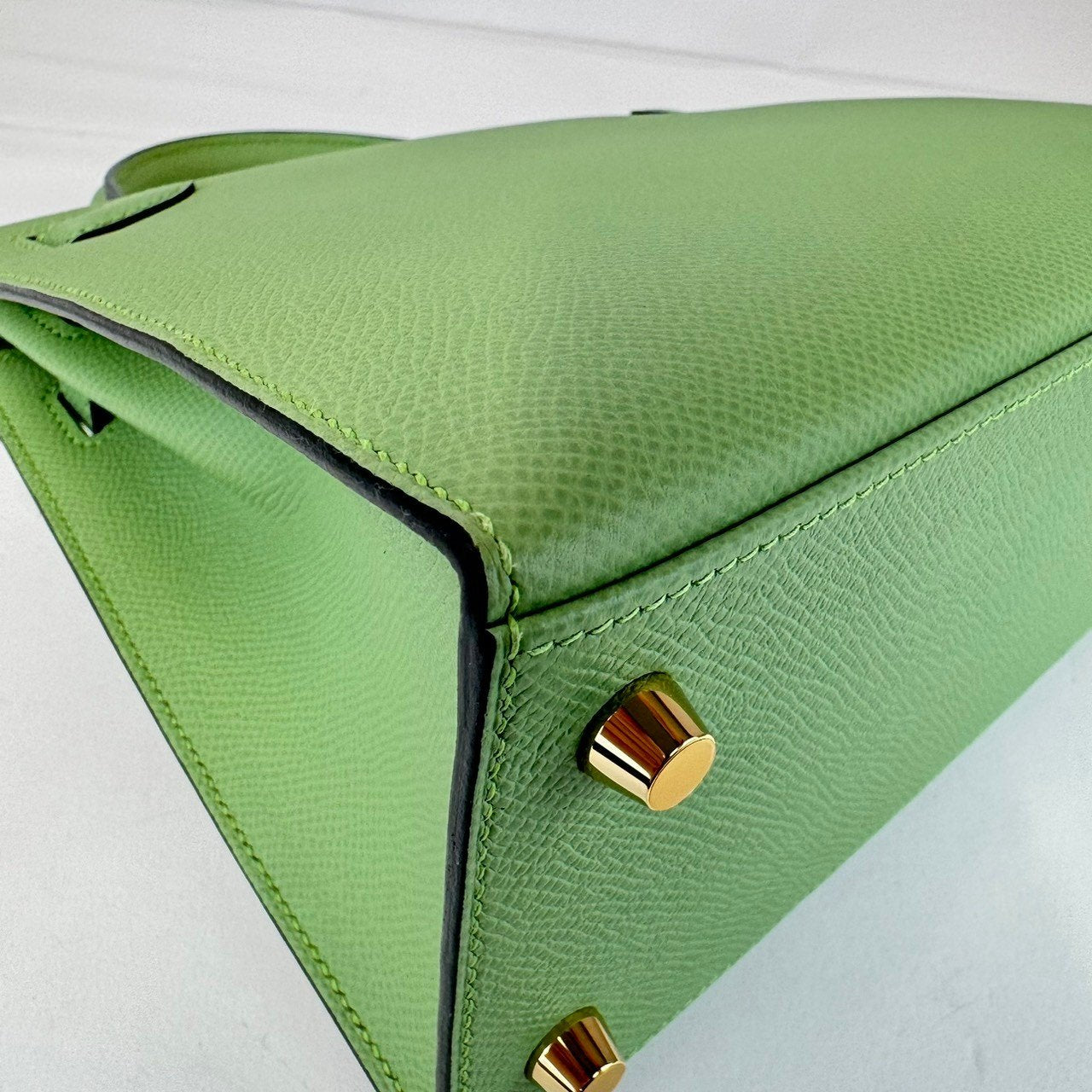Kelly25 ケリー25 Vert Criquet ヴェールクリケット Epsom エプソン GHW ゴールド金具 Stamp-Y Y刻印