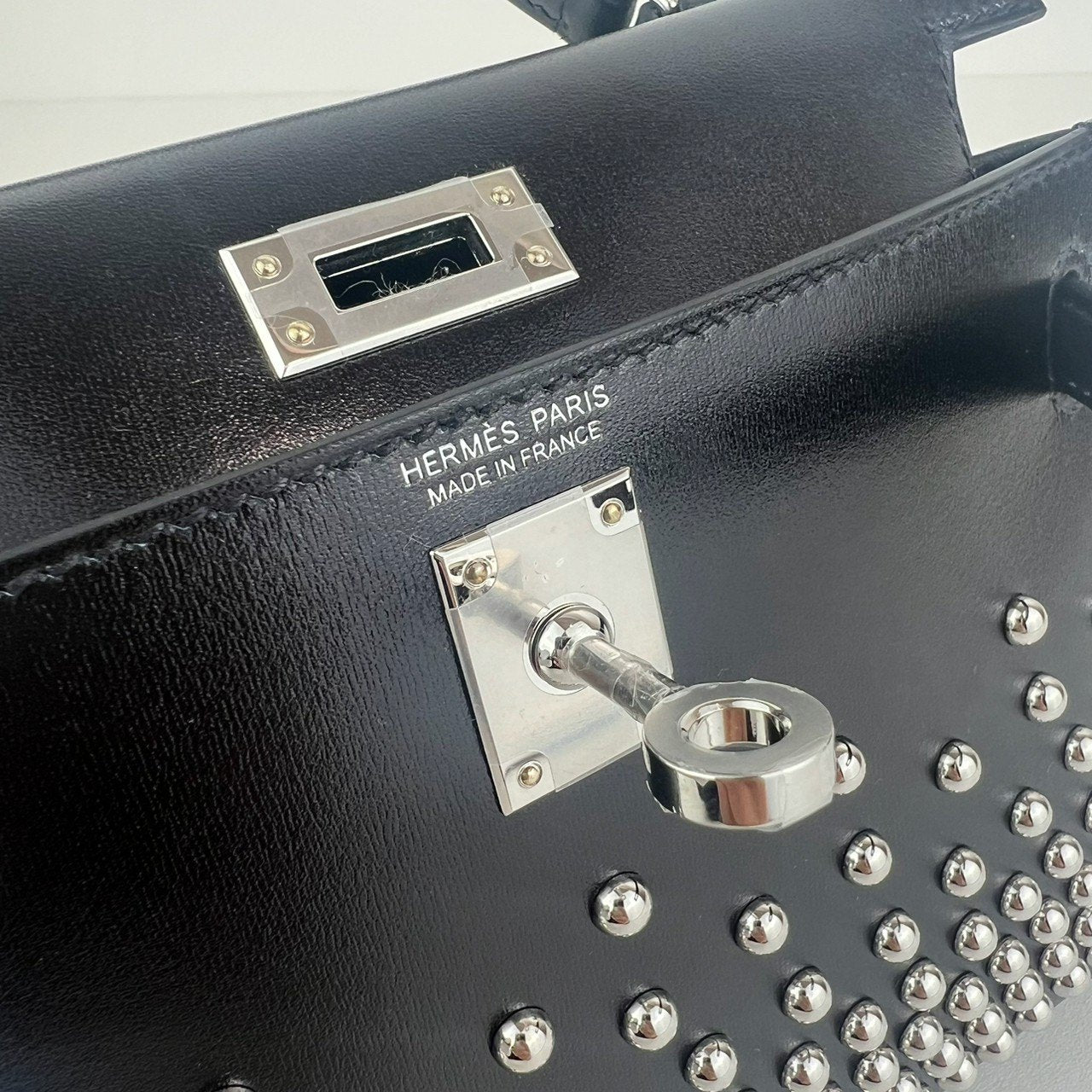 Mini kelly cloute ミニケリークローテ Black ブラック Box calf ボックスカーフ PHW シルバー金具 Stamp-B B刻印