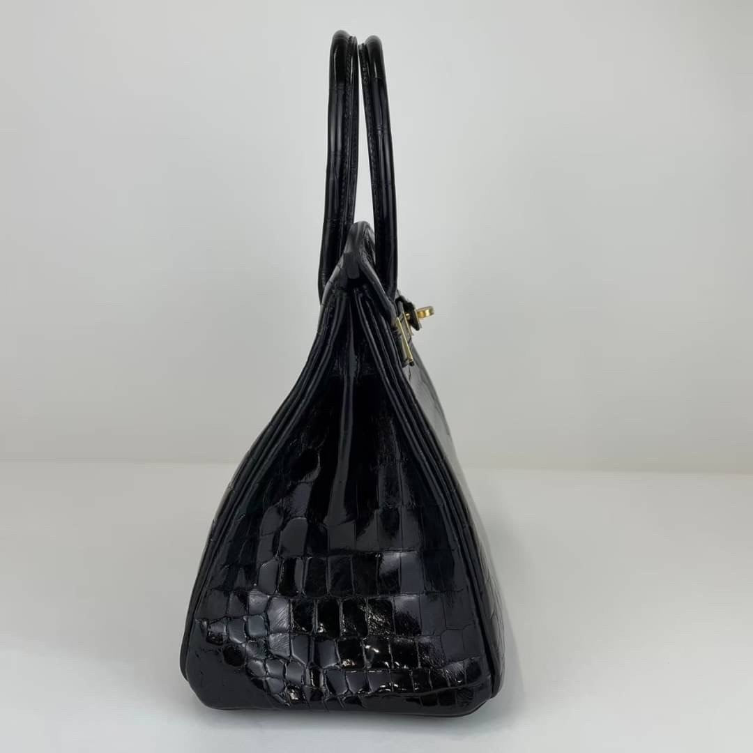 Birkin30 バーキン30 Black ブラック GHW ゴールド金具 Shiny crocodile シャイニークロコダイル Stamp-Y Y刻印