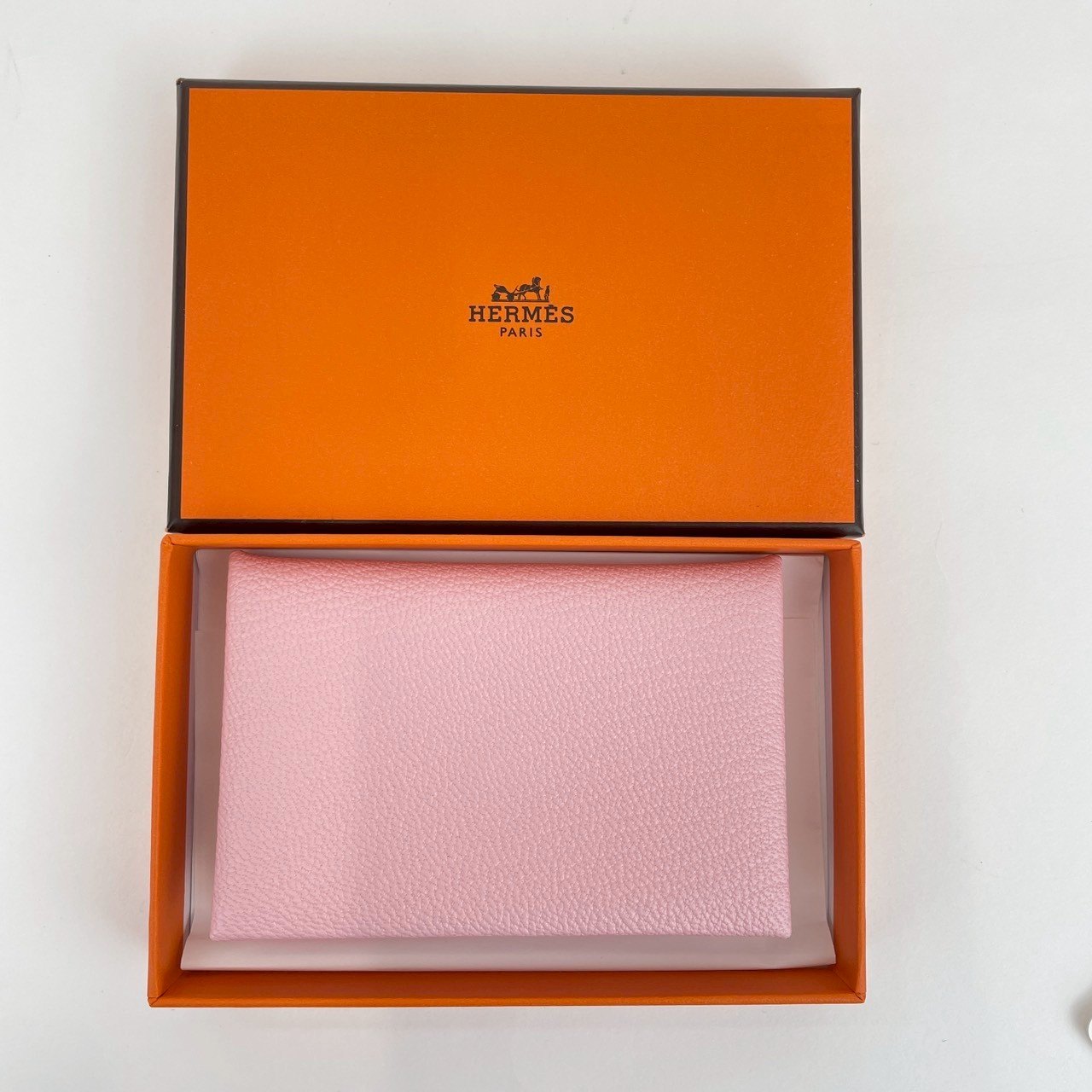 Hermès エルメス Calvi カルヴィ Stamp-K K刻 Rose sakura ローズサクラ Chevre シェーブル