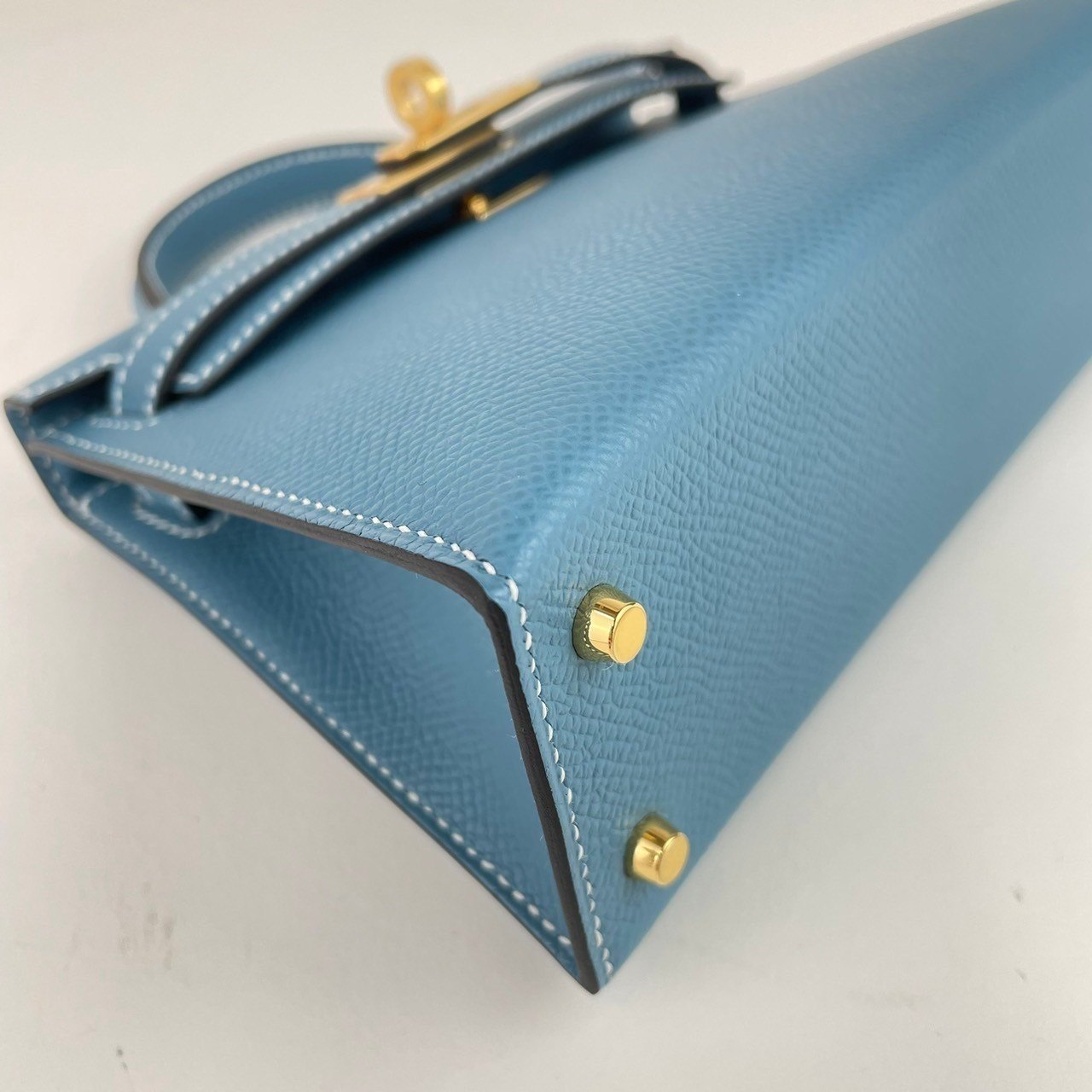 Mini kelly ミニケリー Blue jean ブルージン Epsom エプソン GHW ゴールド金具 B刻