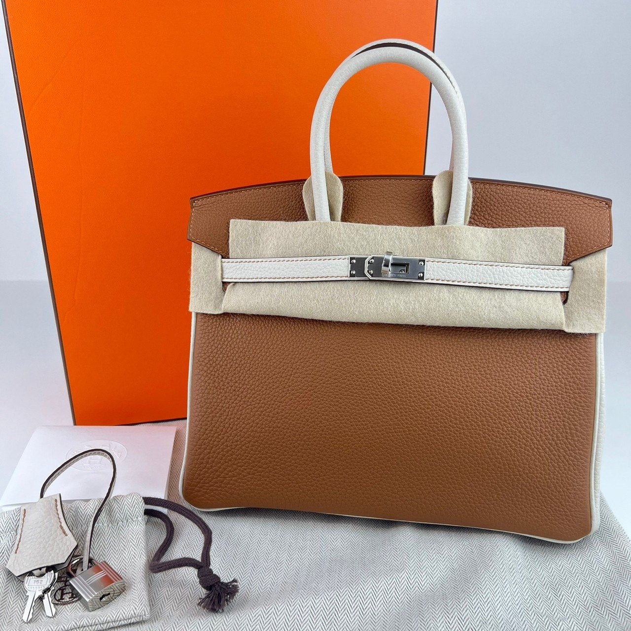 Birkin25 personal order バーキン25パーソナルオーダー Gold/Nata ゴールド/ナタ PHW シルバー金具 Togo トゴ Stamp-B B刻印