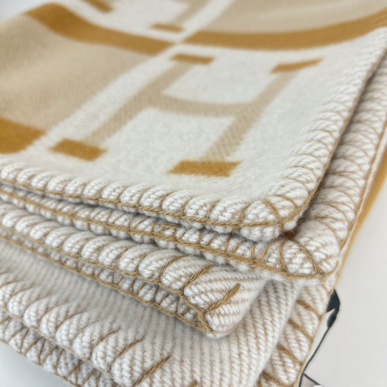 Plaid jacquard avalon bayadere プレード ジャカード ブレ カシミア ブランケット