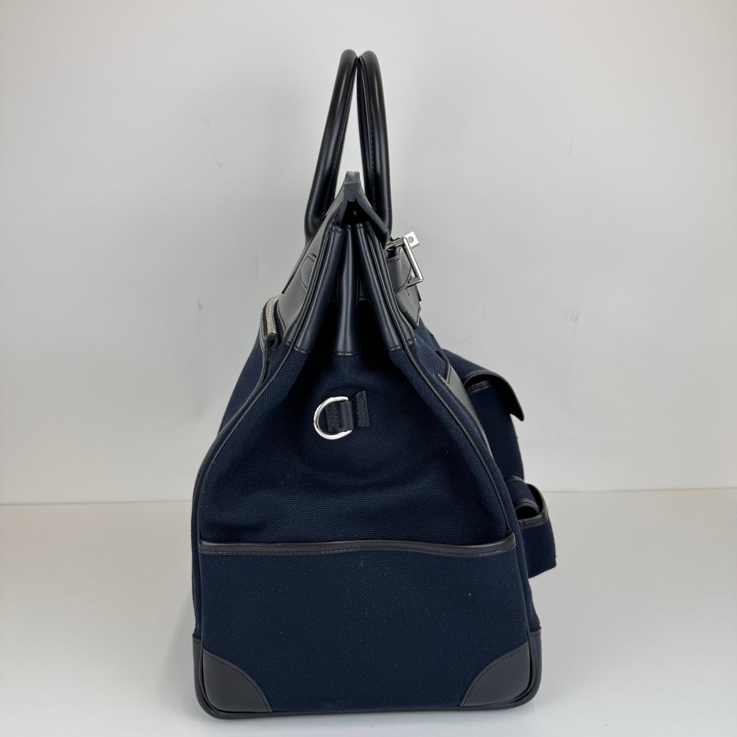 Hac 40 cargo オータクロア40 カーゴ Blue marine ブルーマリーン/Black ブラック Toile goeland/Box calf トワルゴエラン/ボックスカーフ PHW シルバー金具 B刻印